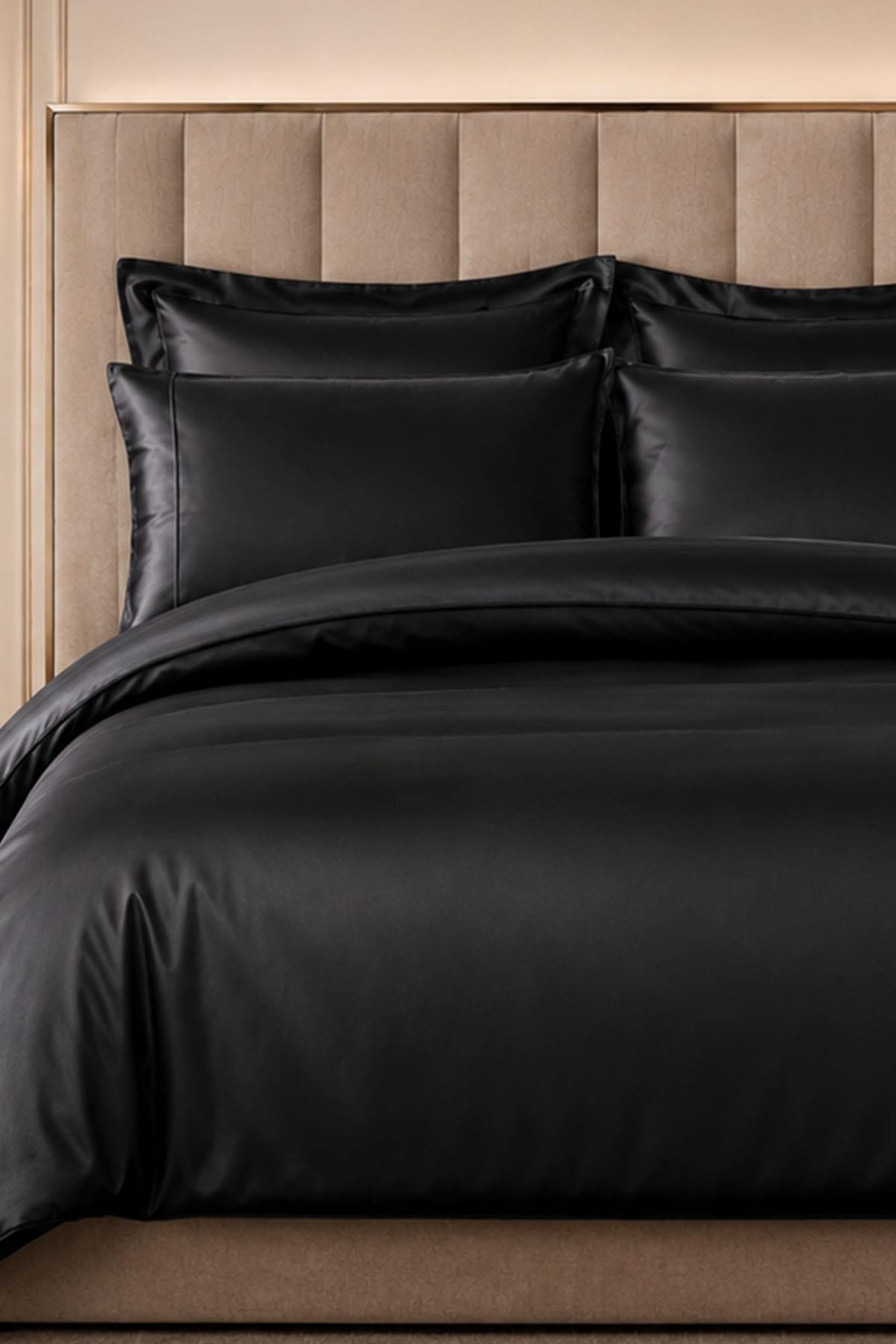 Alix Piped Cotton Satin Super King Size 6-Piece Duvet Cover Set