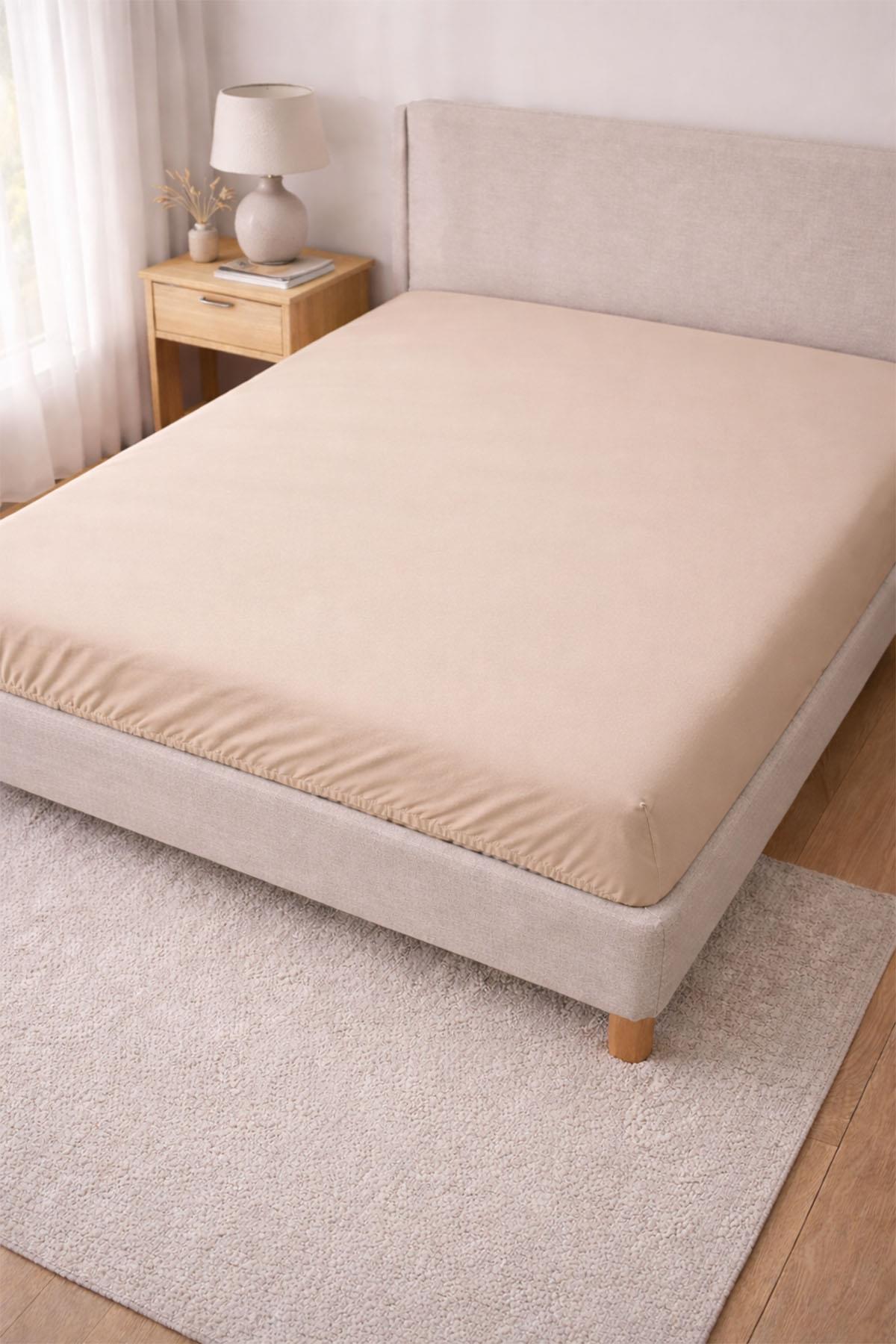 Drap-housse basique en satin de coton, taille super king (200 x 200 cm)