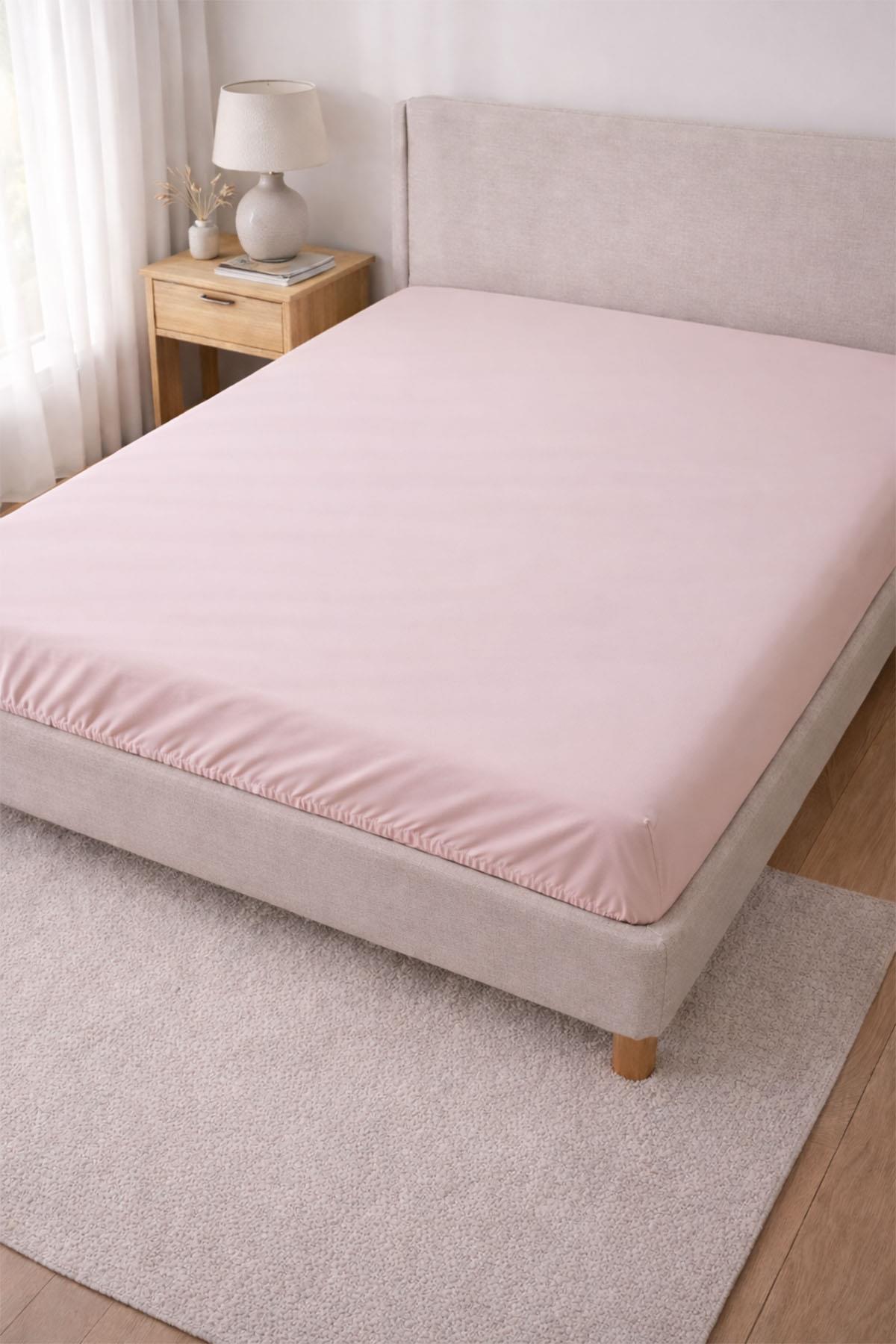 Drap-housse basique en satin de coton, taille super king (200 x 200 cm)