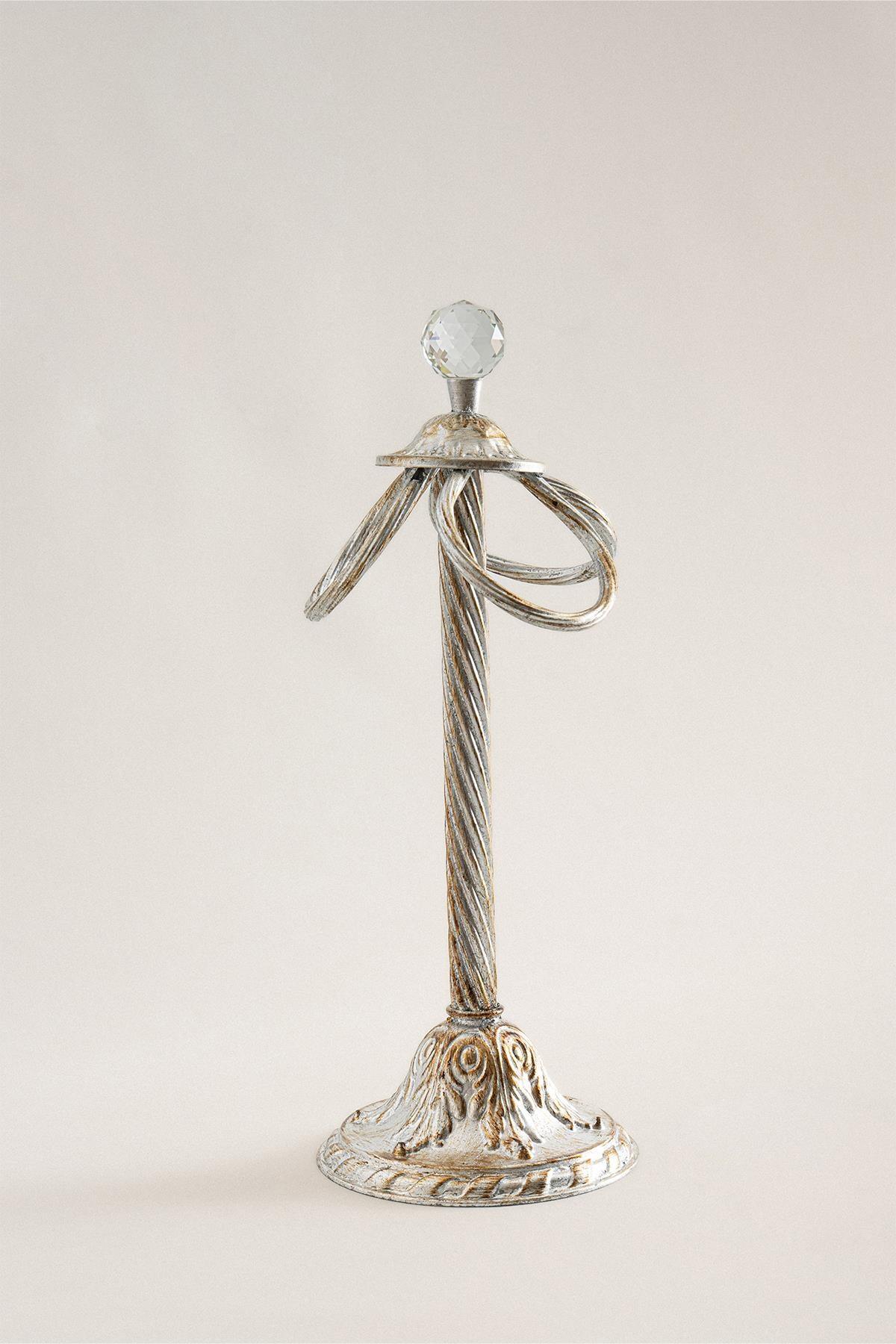 Porte-essuie-tout en papier avec détails en feuille d'argent Crystal et suspension triple - Nazik Home - De la valeur pour mon foyer !
