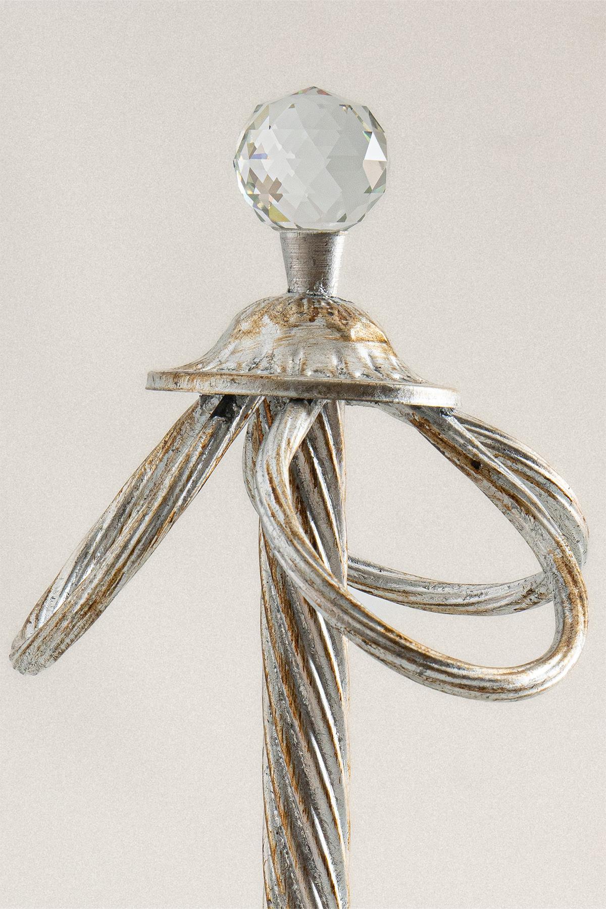 Porte-essuie-tout en papier avec détails en feuille d'argent Crystal et suspension triple - Nazik Home - De la valeur pour mon foyer !