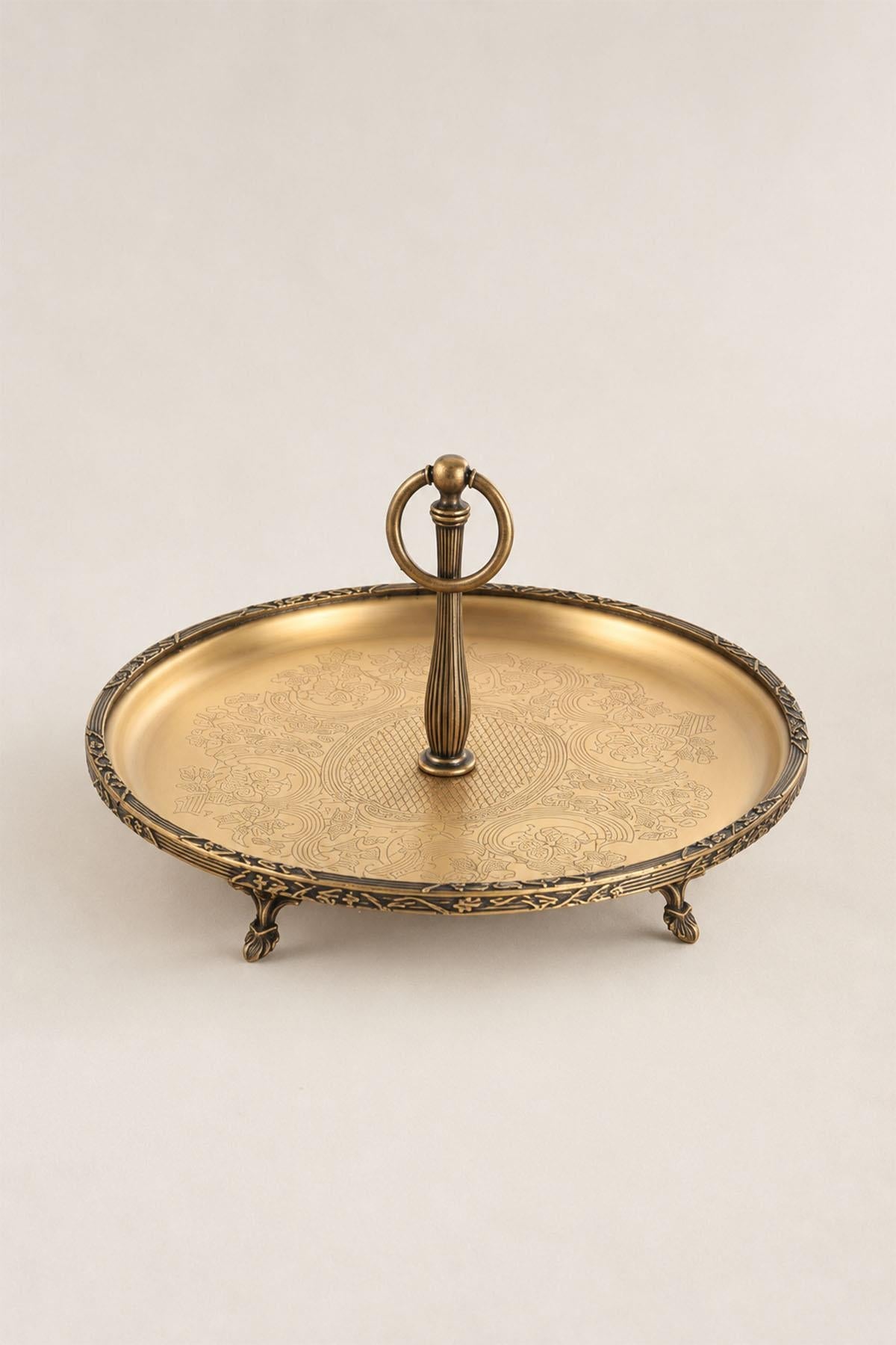 Plateau de service Kessa Antique Detail avec poignées (30 cm)