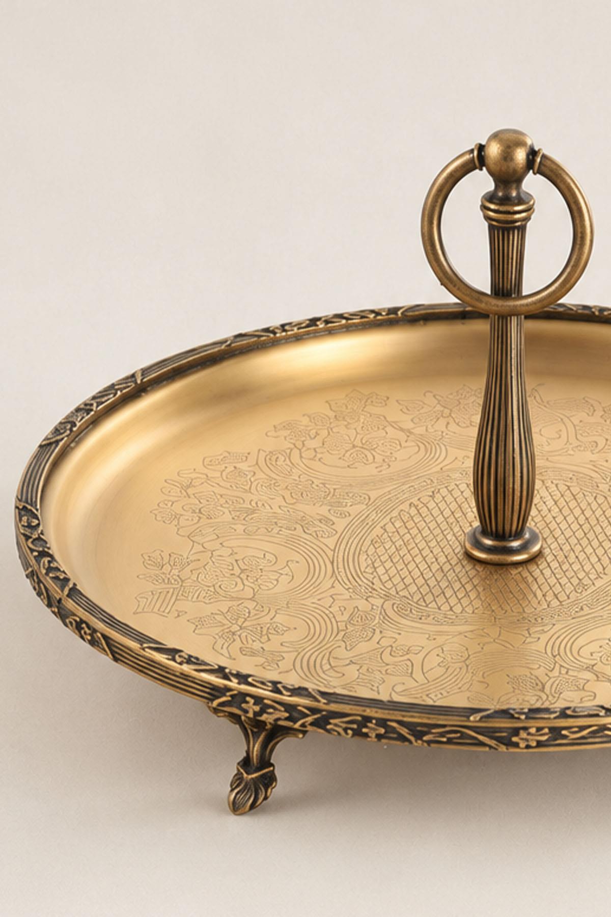 Plateau de service Kessa Antique Detail avec poignées (30 cm)