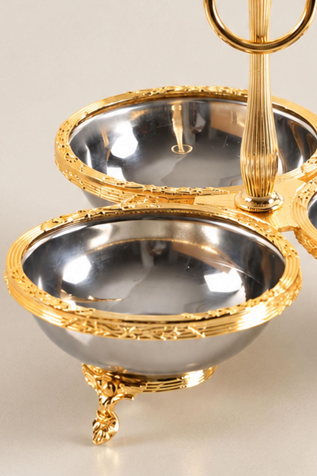 Bol à collation détaillé Kessa Gold 3 pièces
