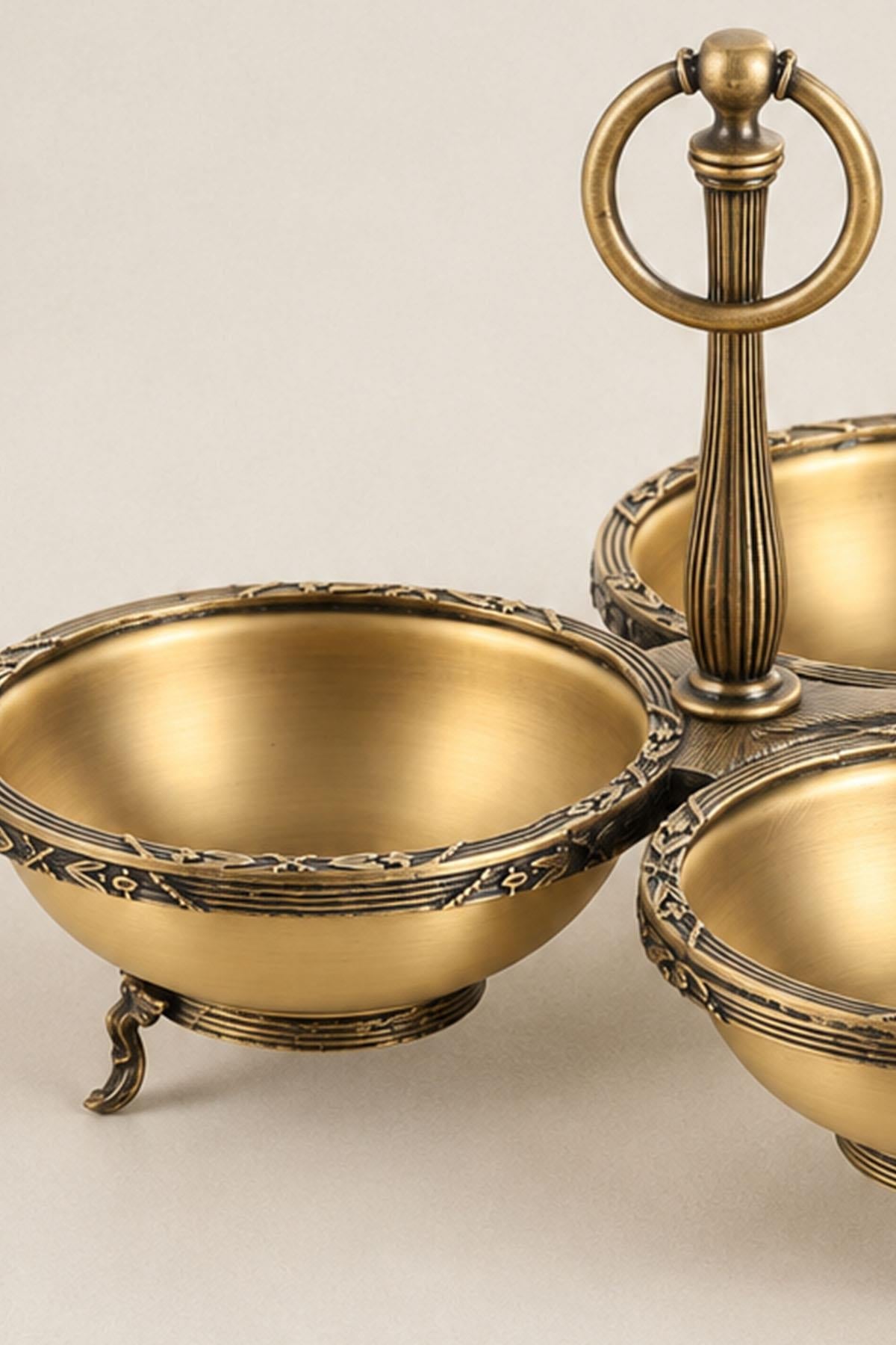 Bol à collation 3 pièces détaillé antique Kessa