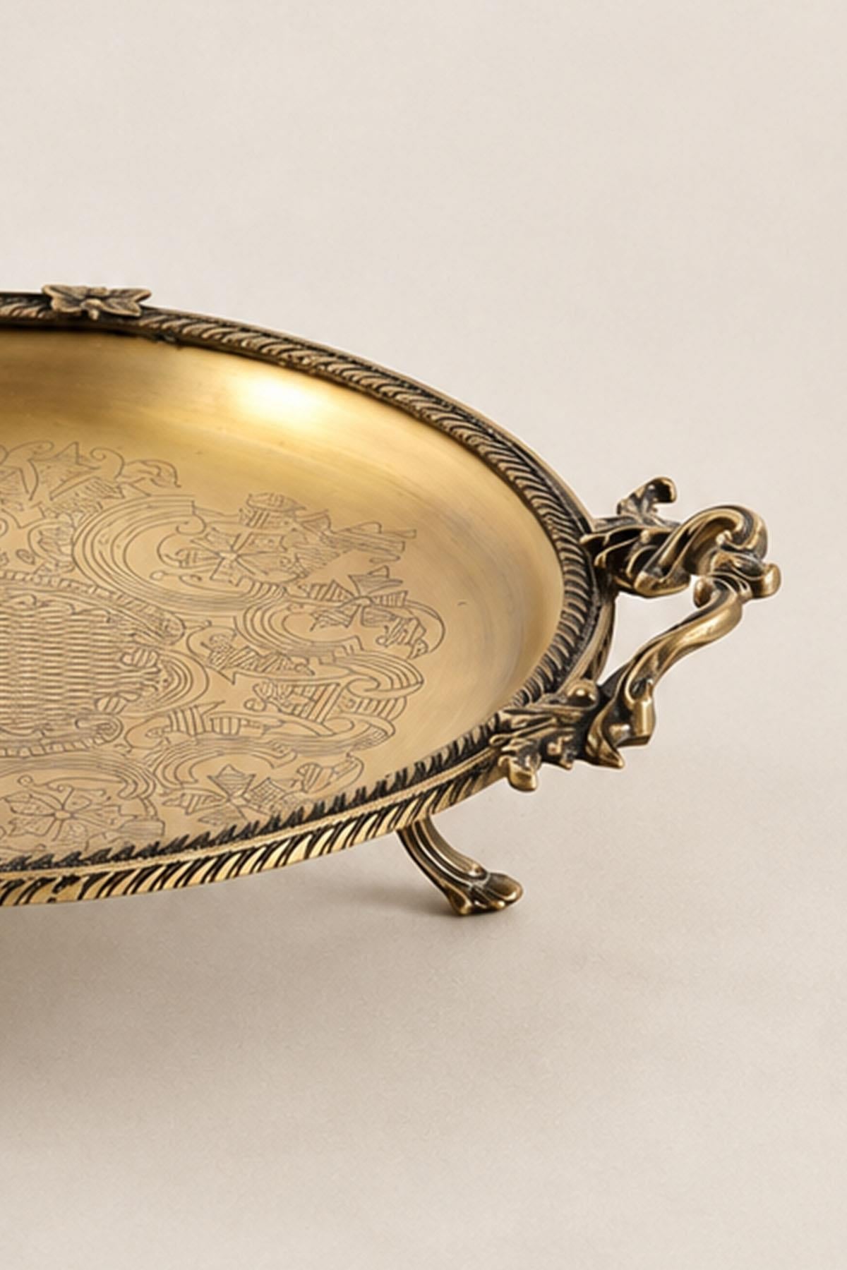 Plateau rond avec poignées Kessa Antique Detail (25 cm)