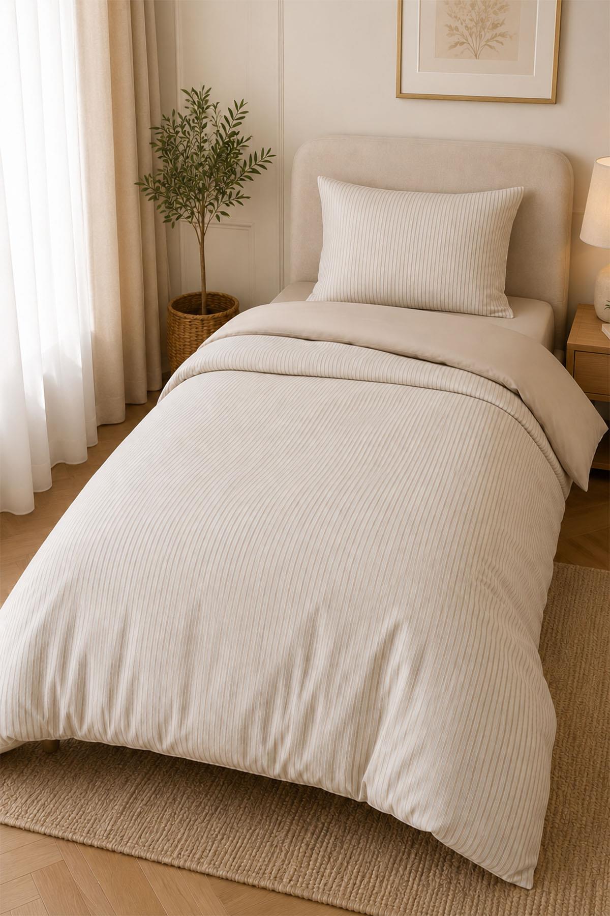 Lozano Striped 100% Cotton Twin 3-Piece Duvet Cover Set