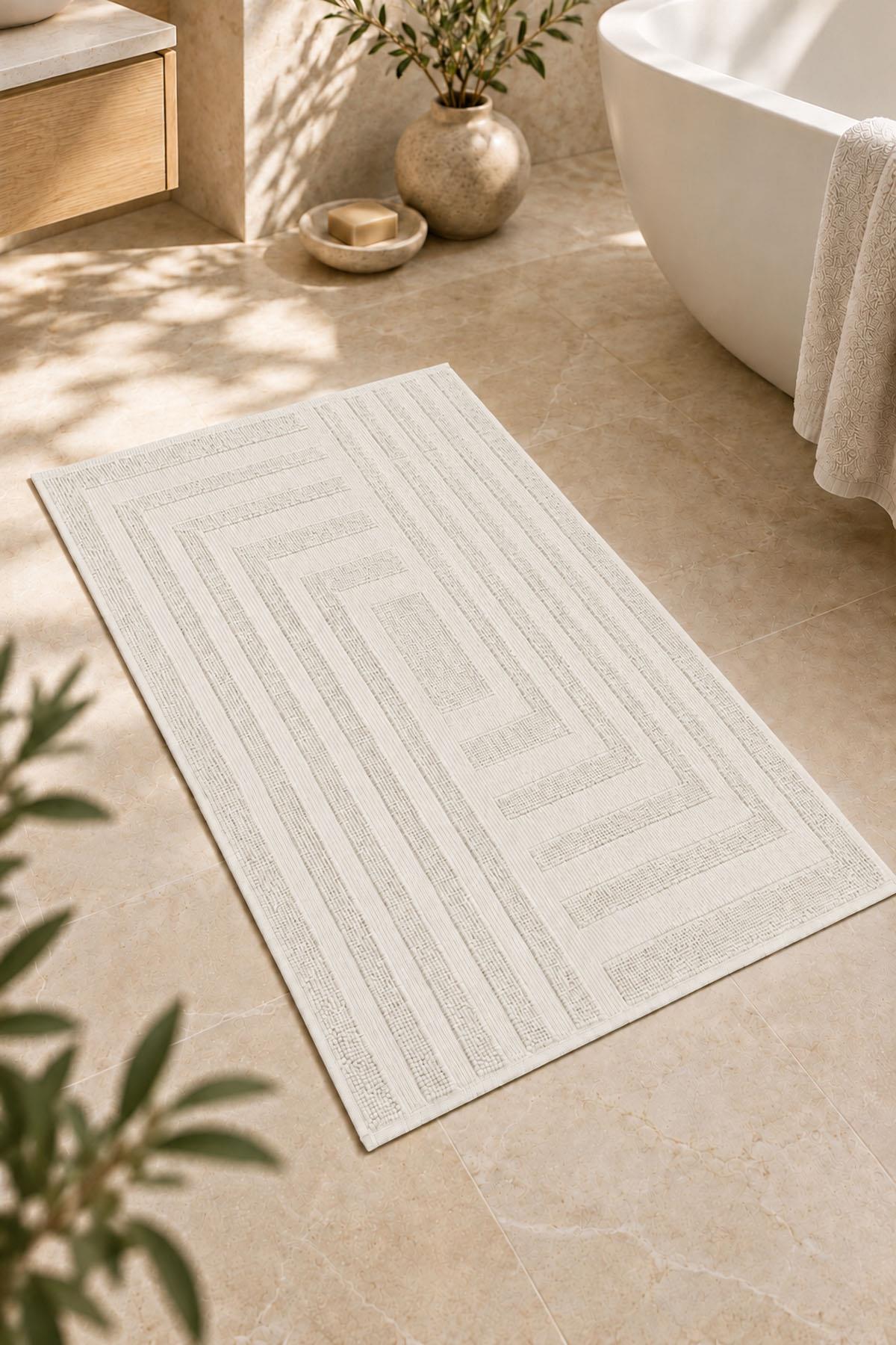 Serviette pour les pieds rayée Velora (50 x 80 cm)