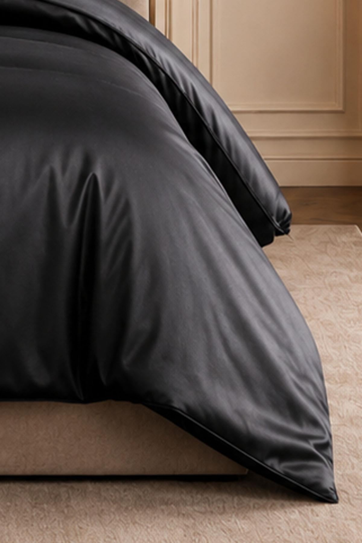 Alix Piped Cotton Satin Double 6-Piece Duvet Cover Set