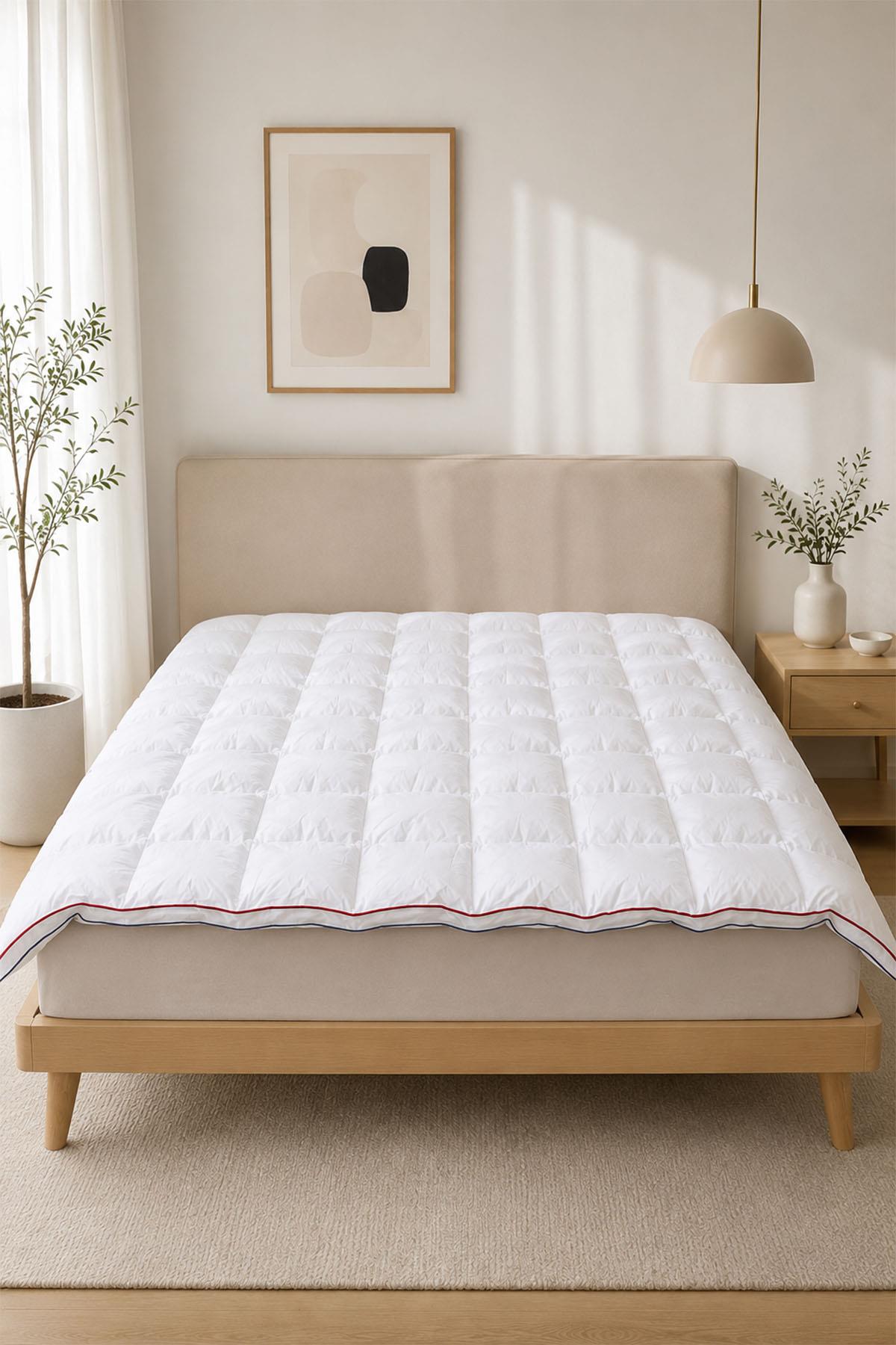 Surmatelas double en coton Buffle (200 x 200 cm)