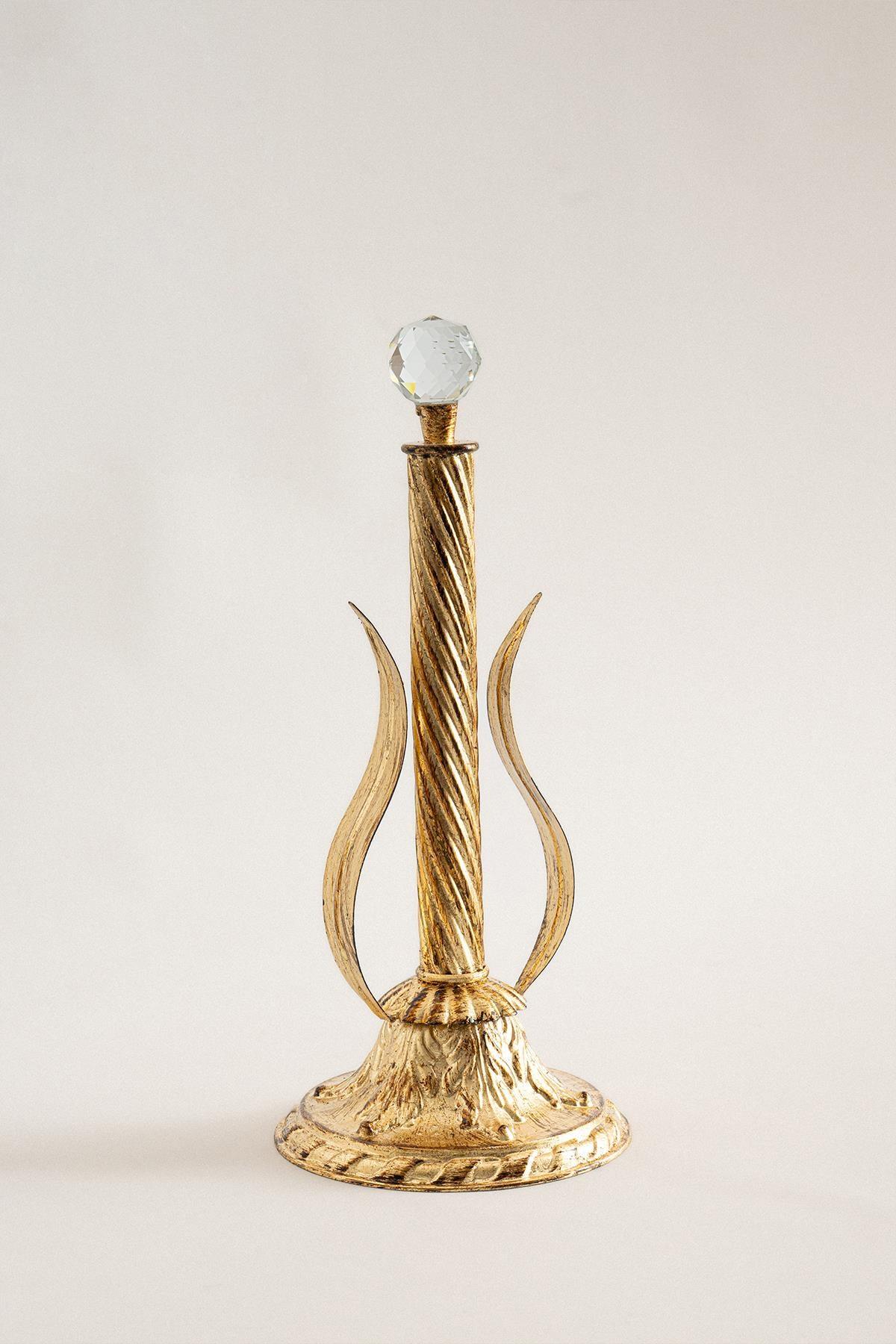 Porte-essuie-tout Crystal avec détails dorés - Nazik Home - De la valeur pour mon foyer !