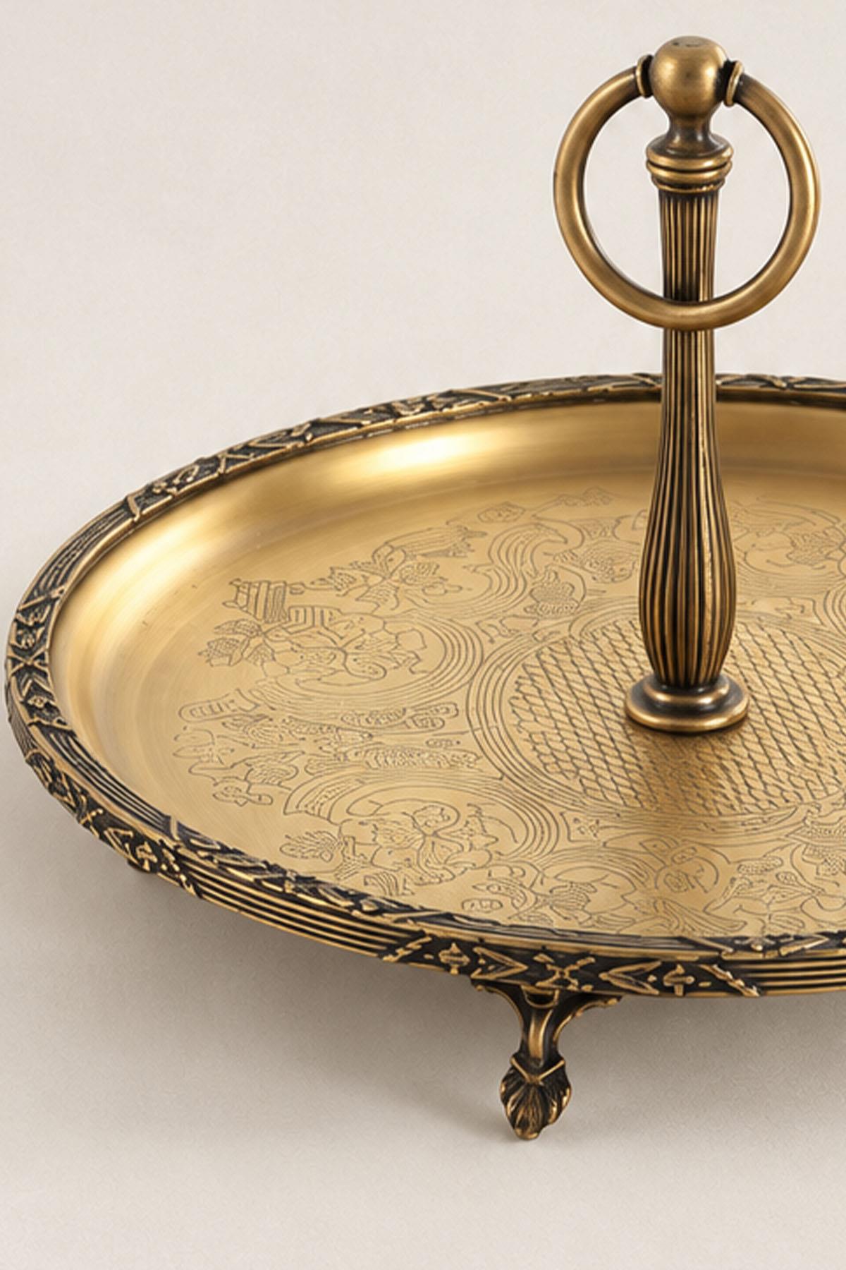 Plateau de service Kessa Antique Detail avec poignées (26 cm)