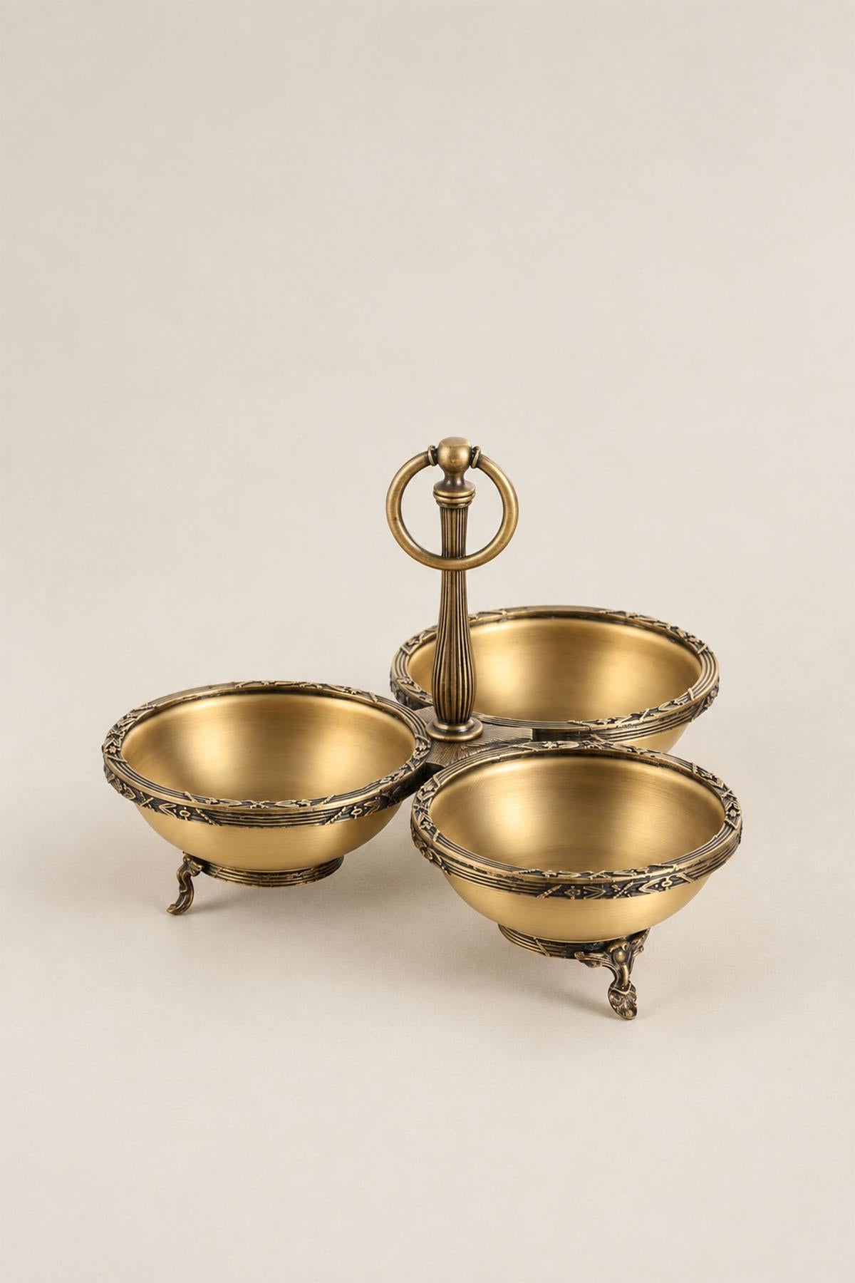 Bol à collation 3 pièces détaillé antique Kessa