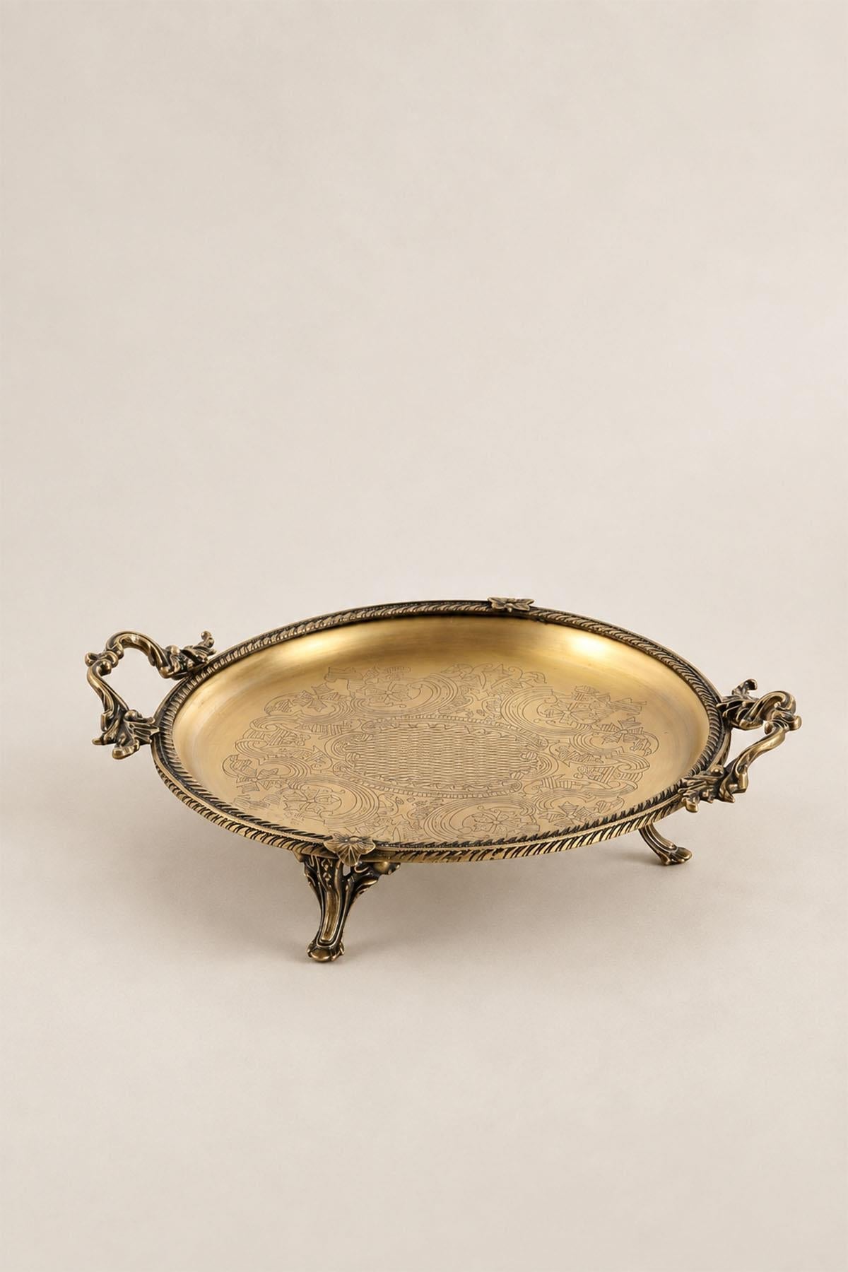 Plateau rond avec poignées Kessa Antique Detail (25 cm)