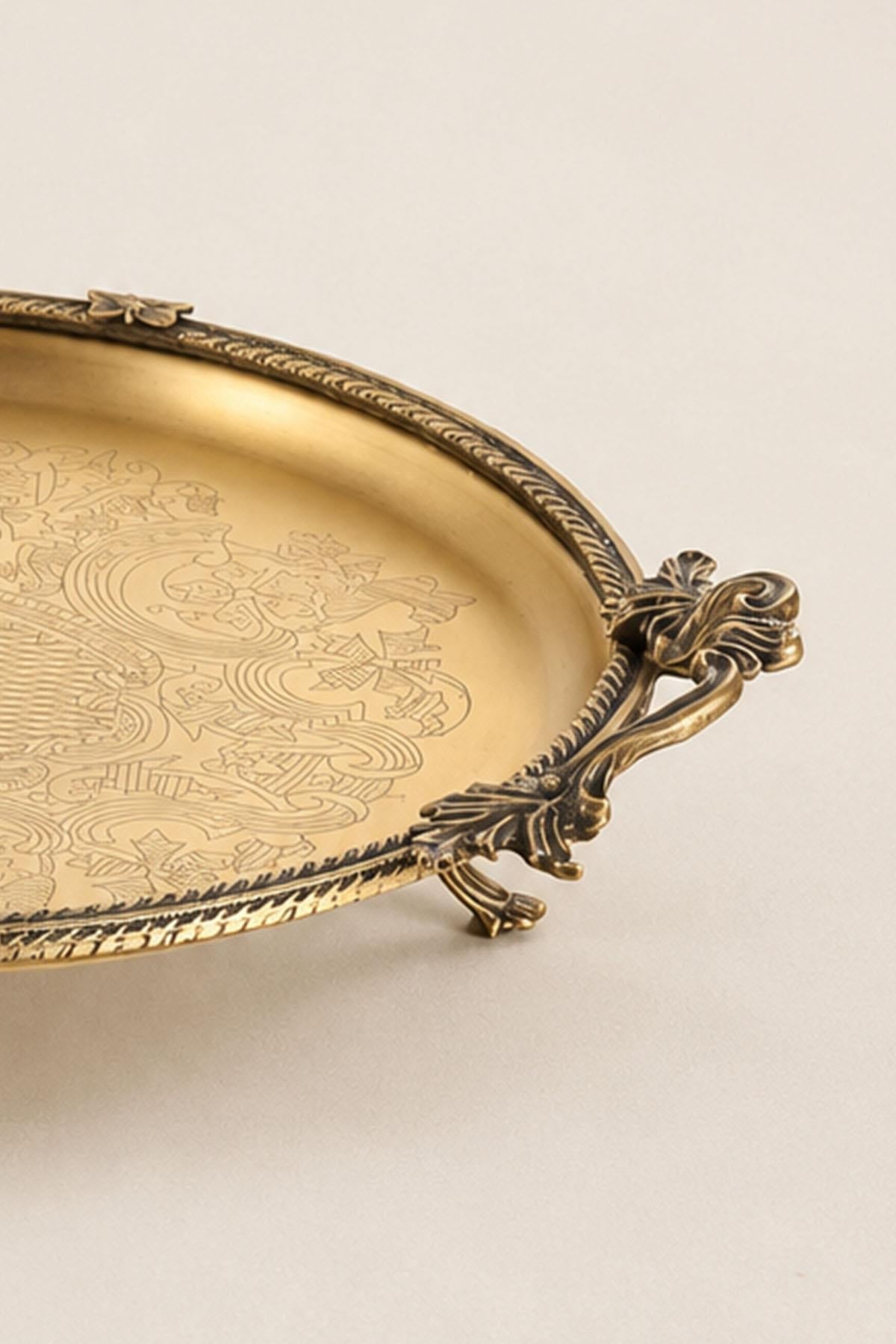 Plateau rond avec poignées Kessa Antique Detail (30 cm)
