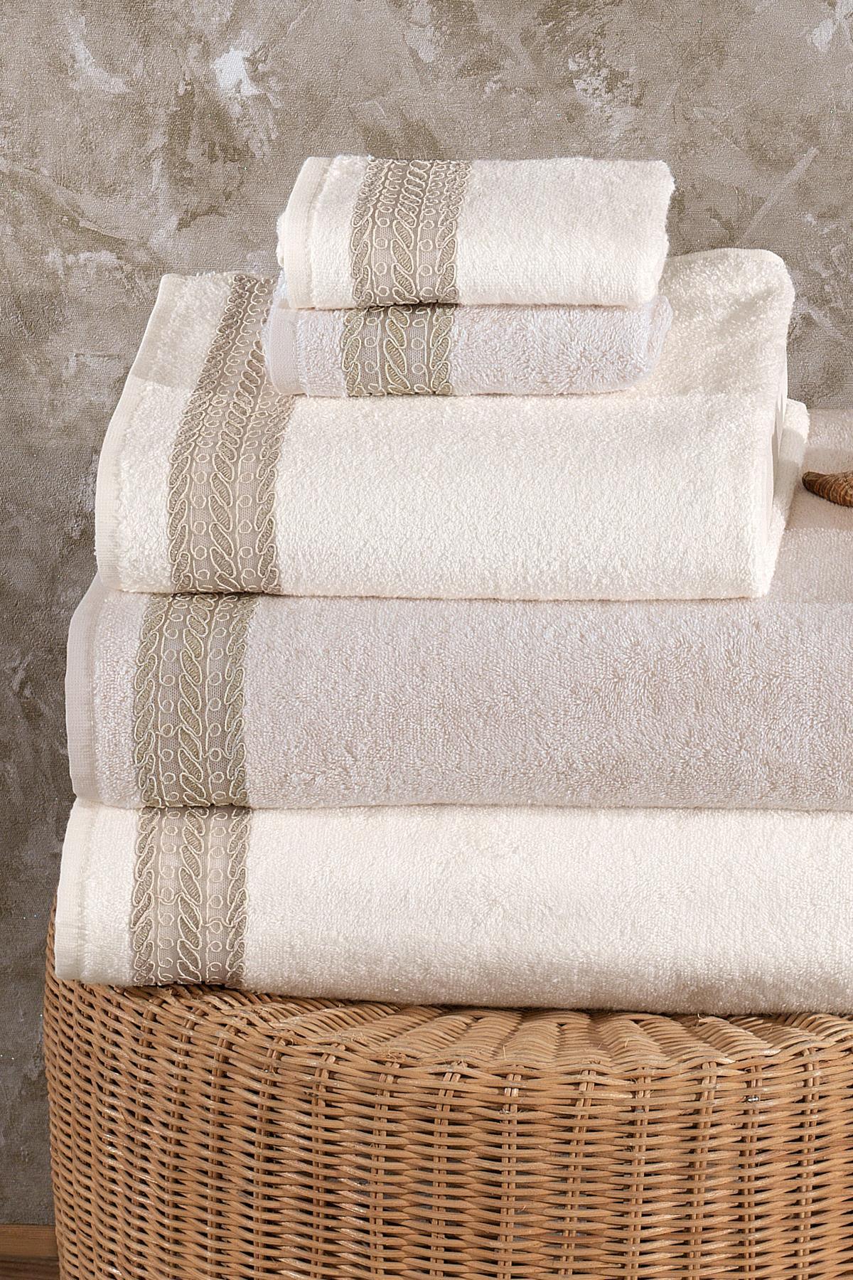 Serviette de bain brodée Rasta (90 x 150 cm) - Nazik Home - De la valeur pour mon foyer !