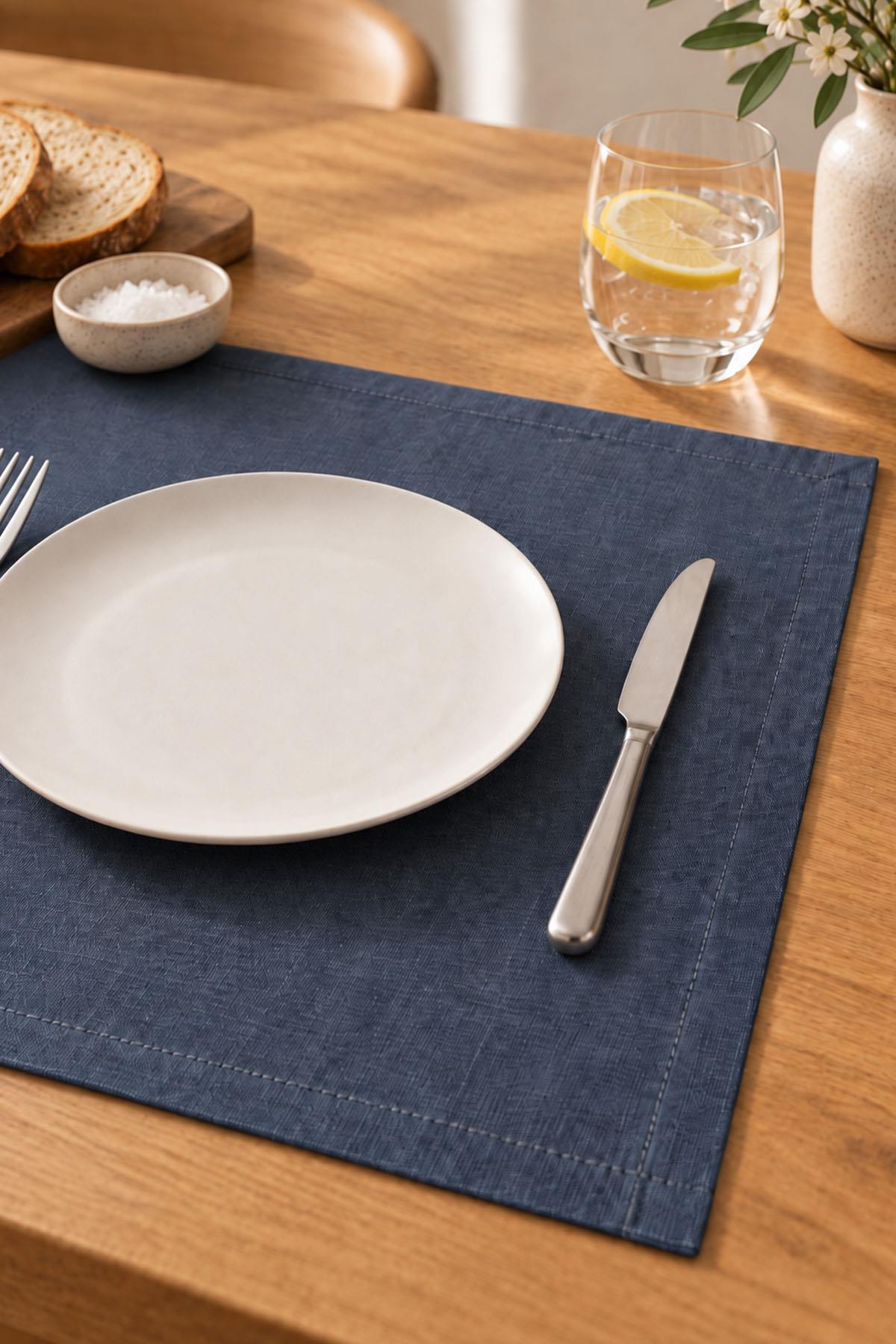 Set de 4 sets de table plats Sun, résistants aux taches et faciles à utiliser (35 x 45 cm)