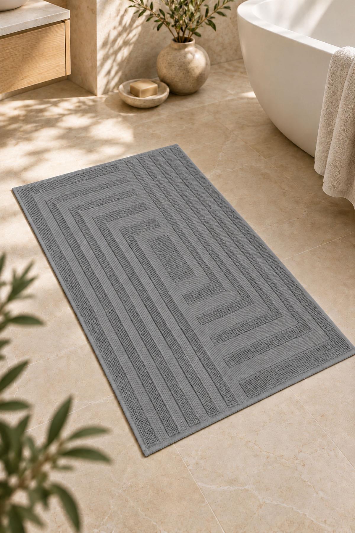 Serviette pour les pieds rayée Velora (50 x 80 cm)